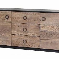 Red Living Sideboard Bayamon - Eiche & Akazie massiv / Metall - Eiche / Schwarz -Buromobel Verkaufe 1000211443 200504 13493900153 DETAILS P000000001000211443