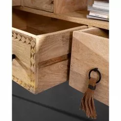 Red Living Sideboard Latta - Mango massiv / Metall - Mango / Schwarz -Buromobel Verkaufe 1000211455 220316 032 DETAILS P000000001000211455