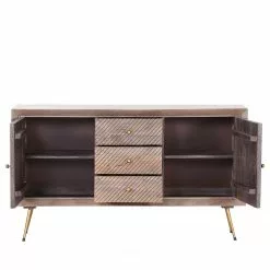 Naturoo Sideboard Turlock - Mango massiv / Metall - Mango / Gold -Buromobel Verkaufe 1000211467 200504 13495000234 DETAILS P000000001000211467