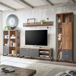 Ars manufacti Regal Marton V - Eiche Stirling Dekor / Anthrazit -Buromobel Verkaufe 1000211535 200424 13270600148 MOOD DETAILS P000000001000211535 mood