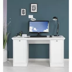 Norrwood Schreibtisch Woodland - Matt Weiß / Antiksilber -Buromobel Verkaufe 1000211603 200428 13195000036 MOOD DETAILS P000000001000211603 mood