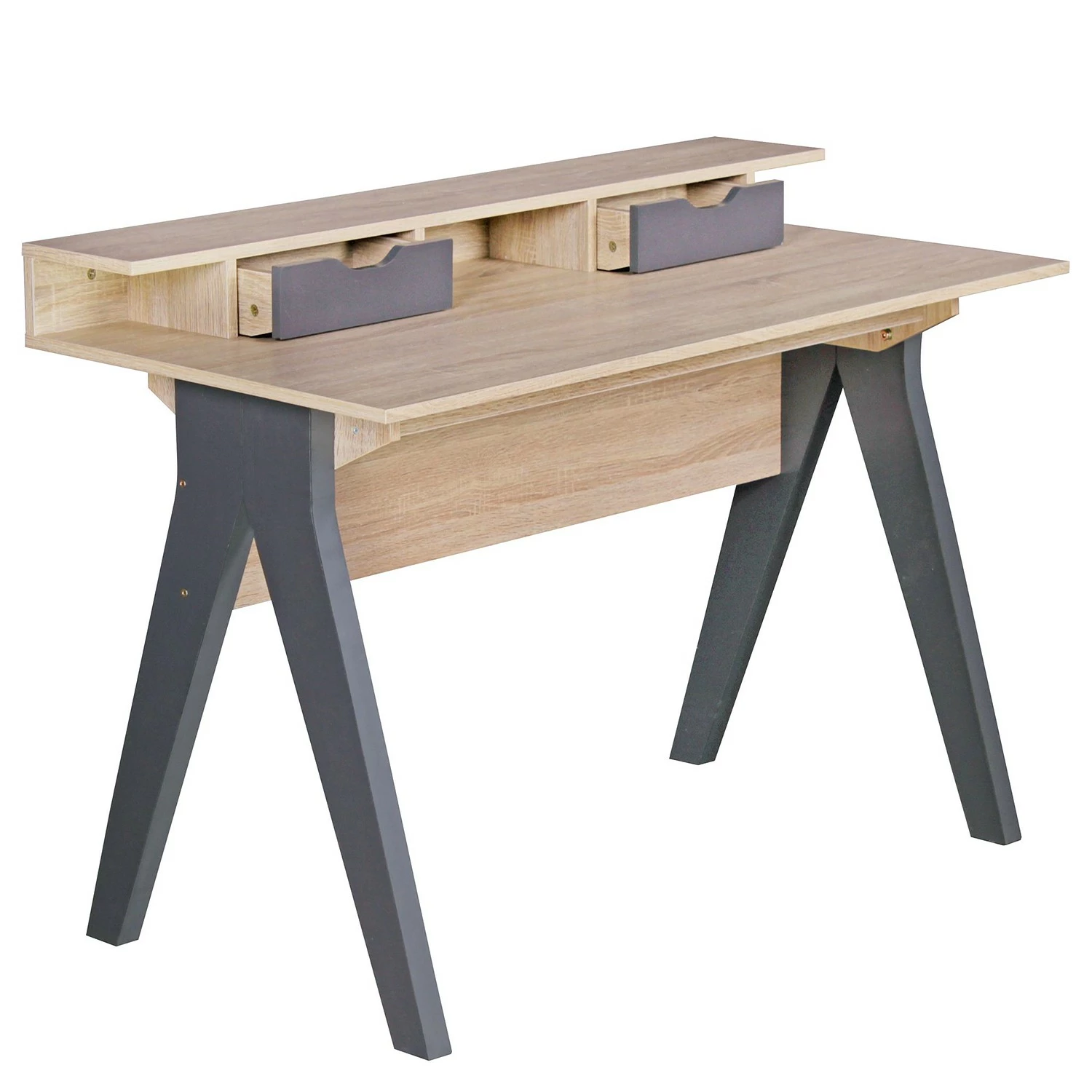 Furnitive Schreibtisch Juuma - Eiche Sonoma Dekor / Dunkelgrau 5 Furnitive Schreibtisch Juuma - Eiche Sonoma Dekor / Dunkelgrau – Bild 3