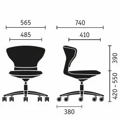 Sedus Bürostuhl turn around I - Hellblau -Buromobel Verkaufe 1000212429 200507 14155300218 SKETCH DETAILS P000000001000212429 sketch
