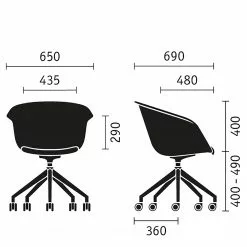 Sedus Bürostuhl on spot - Kunststoff - Grau / Schwarz -Buromobel Verkaufe 1000212430 200507 14155300223 SKETCH DETAILS P000000001000212430 sketch