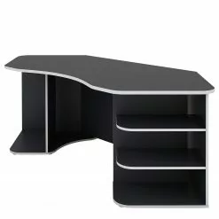 Furnitive Eckschreibtisch Crosswoods - Anthrazit / Weiß