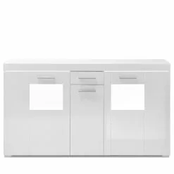 Loftscape Sideboard Cely - Hochglanz Weiß / Matt Weiß -Buromobel Verkaufe 1000213912 200525 13163400227 DETAILS P000000001000213912