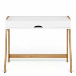 Temahome Schreibtisch Aura - Eiche teilmassiv - Matt Weiß / Eiche -Buromobel Verkaufe 1000214008 200527 06041100004 DETAILS P000000001000214008