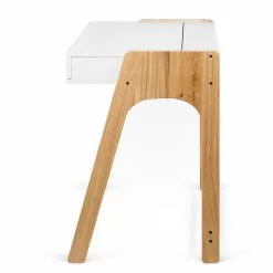 Temahome Schreibtisch Aura - Eiche teilmassiv - Matt Weiß / Eiche -Buromobel Verkaufe 1000214008 200527 06041200005 DETAILS P000000001000214008