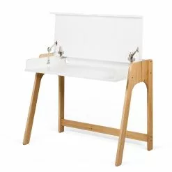 Temahome Schreibtisch Aura - Eiche teilmassiv - Matt Weiß / Eiche -Buromobel Verkaufe 1000214008 200527 06041400006 DETAILS P000000001000214008