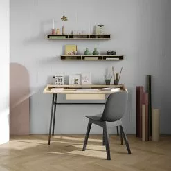 Temahome Schreibtisch Ply II - Eiche teilmassiv / Metall - Eiche Hell / Schwarz -Buromobel Verkaufe 1000214019 200527 06043900034 MOOD DETAILS P000000001000214019 mood