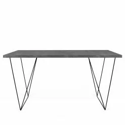 Temahome Schreibtisch Hueva I - Beton Dekor / Schwarz -Buromobel Verkaufe 1000214066 200527 06062000156 DETAILS P000000001000214066