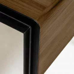 Furnitive Schreibtisch Newlin - Walnuss teilmassiv / Metall - Walnuss / Schwarz -Buromobel Verkaufe 1000214317 200609 07301400011 DETAILS P000000001000214317