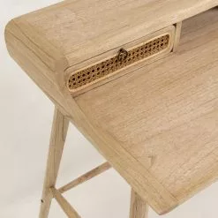 Furnitive Schreibtisch Nobhill - Mindi massiv / Rattan - Mindiholz / Wiener Geflecht -Buromobel Verkaufe 1000214325 200609 07305000052 DETAILS P000000001000214325