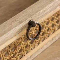 Furnitive Schreibtisch Nobhill - Mindi massiv / Rattan - Mindiholz / Wiener Geflecht -Buromobel Verkaufe 1000214325 200609 07305200054 DETAILS P000000001000214325