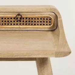 Furnitive Schreibtisch Nobhill - Mindi massiv / Rattan - Mindiholz / Wiener Geflecht -Buromobel Verkaufe 1000214325 200609 07305200055 DETAILS P000000001000214325