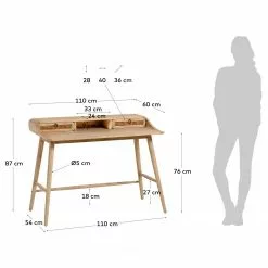 Furnitive Schreibtisch Nobhill - Mindi massiv / Rattan - Mindiholz / Wiener Geflecht -Buromobel Verkaufe 1000214325 200609 07305400057 SKETCH DETAILS P000000001000214325 sketch