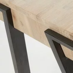 Furnitive Schreibtisch Downey - Akazie massiv / Stahl - Akazie Hell / Vintage Anthrazit -Buromobel Verkaufe 1000214327 200609 07310500070 DETAILS P000000001000214327