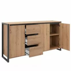 Red Living Sideboard Denville - Eiche Artisan Dekor / Anthrazit -Buromobel Verkaufe 1000214505 200608 14181400159 DETAILS P000000001000214505