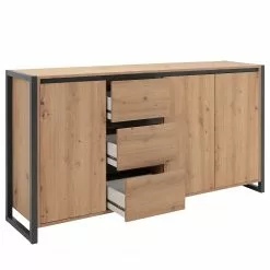 Red Living Sideboard Denville - Eiche Artisan Dekor / Anthrazit -Buromobel Verkaufe 1000214505 200608 14181500160 DETAILS P000000001000214505