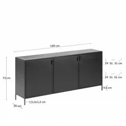 Red Living Sideboard Exford - Metall - Schwarz -Buromobel Verkaufe 1000215305 200612 09124200059 SKETCH DETAILS P000000001000215305 sketch