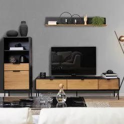 Studio Copenhagen Regal Xavi - Echtholzfurnier / Metall - Eiche / Eiche Schwarz -Buromobel Verkaufe 1000218026 220107 12570000066 MOOD DETAILS P000000001000218026 mood