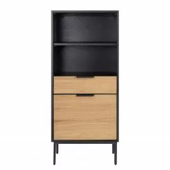 Studio Copenhagen Regal Xavi - Echtholzfurnier / Metall - Eiche / Eiche Schwarz -Buromobel Verkaufe 1000218026 220107 12570000080 DETAILS P000000001000218026