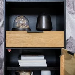 Studio Copenhagen Regal Xavi - Echtholzfurnier / Metall - Eiche / Eiche Schwarz -Buromobel Verkaufe 1000218026 220107 12570100092 DETAILS P000000001000218026