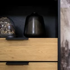 Studio Copenhagen Regal Xavi - Echtholzfurnier / Metall - Eiche / Eiche Schwarz -Buromobel Verkaufe 1000218026 220107 12570100094 DETAILS P000000001000218026