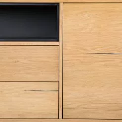 Studio Copenhagen Sideboard Flox II - Echtholzfurnier / Metall - Eiche / Schwarz -Buromobel Verkaufe 1000218135 210901 08134800024 DETAILS P000000001000218135 1