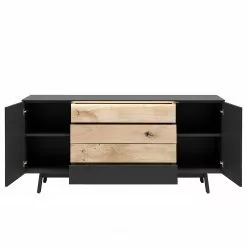 GWINNER Sideboard Misano II (2-teilig) - Inkl. Beleuchtung - Anthrazit / Wildeiche -Buromobel Verkaufe 1000218340 200828 11292200205 DETAILS P000000001000218340