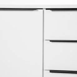 Fredriks Sideboard White Hall II - Matt Weiß / Schwarz -Buromobel Verkaufe 1000218367 210420 13405500006 DETAILS P000000001000218367