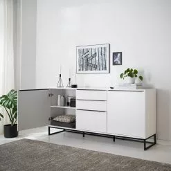 Fredriks Sideboard White Hall II - Matt Weiß / Schwarz -Buromobel Verkaufe 1000218367 210521 08364000002 MOOD DETAILS P000000001000218367 mood