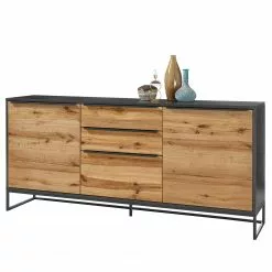 Red Living Sideboard Barview I - Echtholzfurnier - Eiche / Anthrazit -Buromobel Verkaufe 1000218372 201118 06053400027 DETAILS P000000001000218372