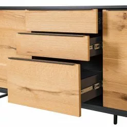 Red Living Sideboard Barview I - Echtholzfurnier - Eiche / Anthrazit -Buromobel Verkaufe 1000218372 210420 14110100005 DETAILS P000000001000218372