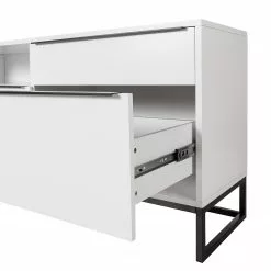 Fredriks Lowboard White Hall II - Matt Weiß / Schwarz -Buromobel Verkaufe 1000218377 210311 10581700020 DETAILS P000000001000218377