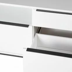 Fredriks Lowboard White Hall II - Matt Weiß / Schwarz -Buromobel Verkaufe 1000218377 210311 10582000022 DETAILS P000000001000218377