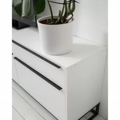 Fredriks Lowboard White Hall II - Matt Weiß / Schwarz -Buromobel Verkaufe 1000218377 210316 08015600010 DETAILS P000000001000218377