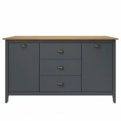 Maison Belfort Sideboard Rivery III - Kiefer massiv - Anthrazit -Buromobel Verkaufe 1000218440 210128 06175300048 DETAILS P000000001000218440