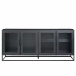Ars manufacti Sideboard Kayys - Glas / Metall - Schwarz -Buromobel Verkaufe 1000219025 210121 07302200026 DETAILS P000000001000219025