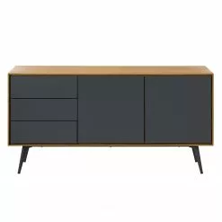 Studio Copenhagen Sideboard Danica - Echtholzfurnier - Matt Dunkelgrau / Esche -Buromobel Verkaufe 1000220479 201113 13034600048 DETAILS P000000001000220479