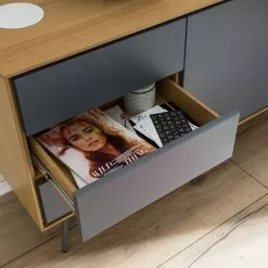 Studio Copenhagen Sideboard Danica - Echtholzfurnier - Matt Dunkelgrau / Esche -Buromobel Verkaufe 1000220479 201113 13035300054 DETAILS P000000001000220479