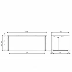 Germania Schreibtisch GW-Profi 2.0 - Lichtgrau - Breite: 180 cm -Buromobel Verkaufe 1000222873 200821 11195200072 SKETCH DETAILS P000000001000222873 sketch