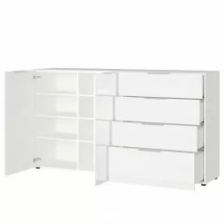 Germania Sideboard Oakland II - Glas - Weiß -Buromobel Verkaufe 1000223281 200826 06235800038 DETAILS P000000001000223281