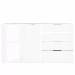 Germania Sideboard Oakland II - Glas - Weiß / Eiche Navarra Dekor -Buromobel Verkaufe 1000223287 200826 06243400085 DETAILS P000000001000223287