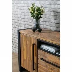 Ars manufacti Sideboard Urban Industry I - Akazie teilmassiv / Metall - Akazie / Schwarz -Buromobel Verkaufe 1000224201 210714 07372000007 DETAILS P000000001000224201
