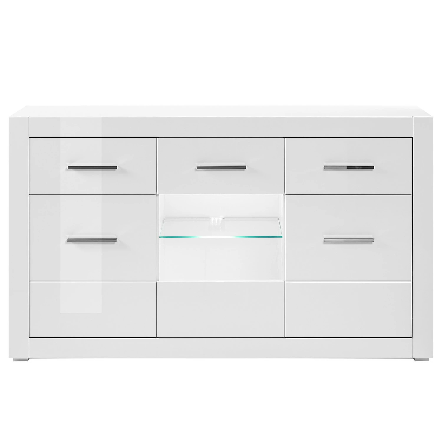 Loftscape Sideboard Bricktown I - Hochglanz Weiß / Matt Weiß 7 Loftscape Sideboard Bricktown I - Hochglanz Weiß / Matt Weiß – Bild 5