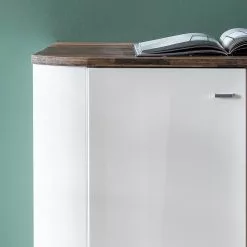 Fredriks Sideboard Karlsburg - Hochglanz Weiß / Altholz Dekor -Buromobel Verkaufe 1000224471 200902 06404000057 DETAILS P000000001000224471