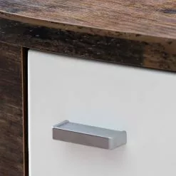 Fredriks Sideboard Karlsburg - Hochglanz Weiß / Altholz Dekor -Buromobel Verkaufe 1000224471 200902 06404600062 DETAILS P000000001000224471