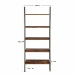 Red Living Leiterregal Crosshill II - Braun / Schwarz -Buromobel Verkaufe 1000226190 200922 17383700069 SKETCH DETAILS P000000001000226190 sketch