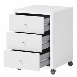 Furnitive Rollcontainer Vernas - Kreideweiß / Silber -Buromobel Verkaufe 1000227845 201021 16250800004 DETAILS P000000001000227845